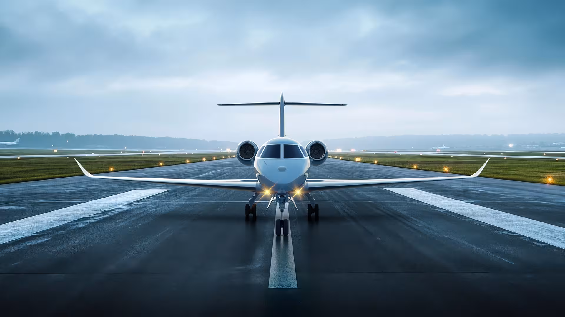 Jet flying at high altitude